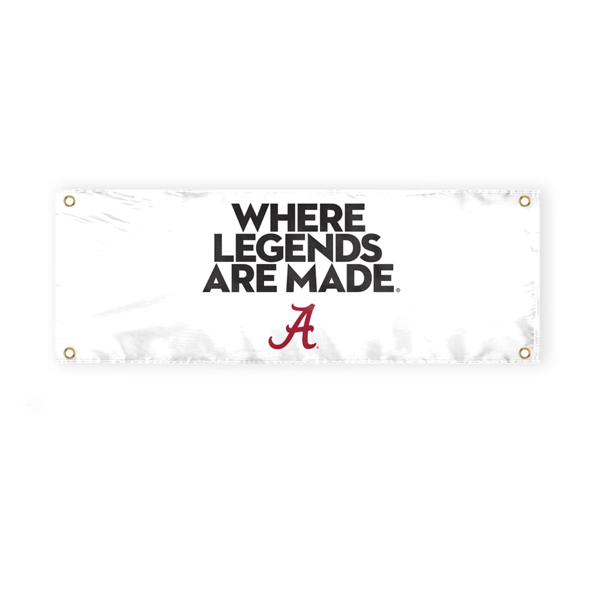A.G.A.S Crimson Tide Alabama Flag Banner - 3x8 Ft - Double-Layered Polyester - Wall Mount - Rectangular - Crimson - 96 inches x 36 inches