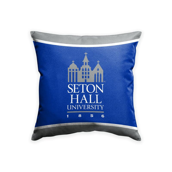 AGAS Seton Hall University Cushion Cover 18 x 18 inch – Single Sided Printed Spun Polyester Seton Hall University Building Design – Official NCAA SHU Product – Pillow Cover with 16 inch Zipper Closure