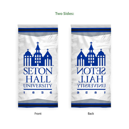 AGAS Seton Hall University Vertical Banner 2 x 4 ft – Single Sided Printed Polyester Seton Hall University Wordmark Design – Official NCAA SHU Product – Hanging Banner with 1.5 inch Pole Sleeve and Reinforced Stitching