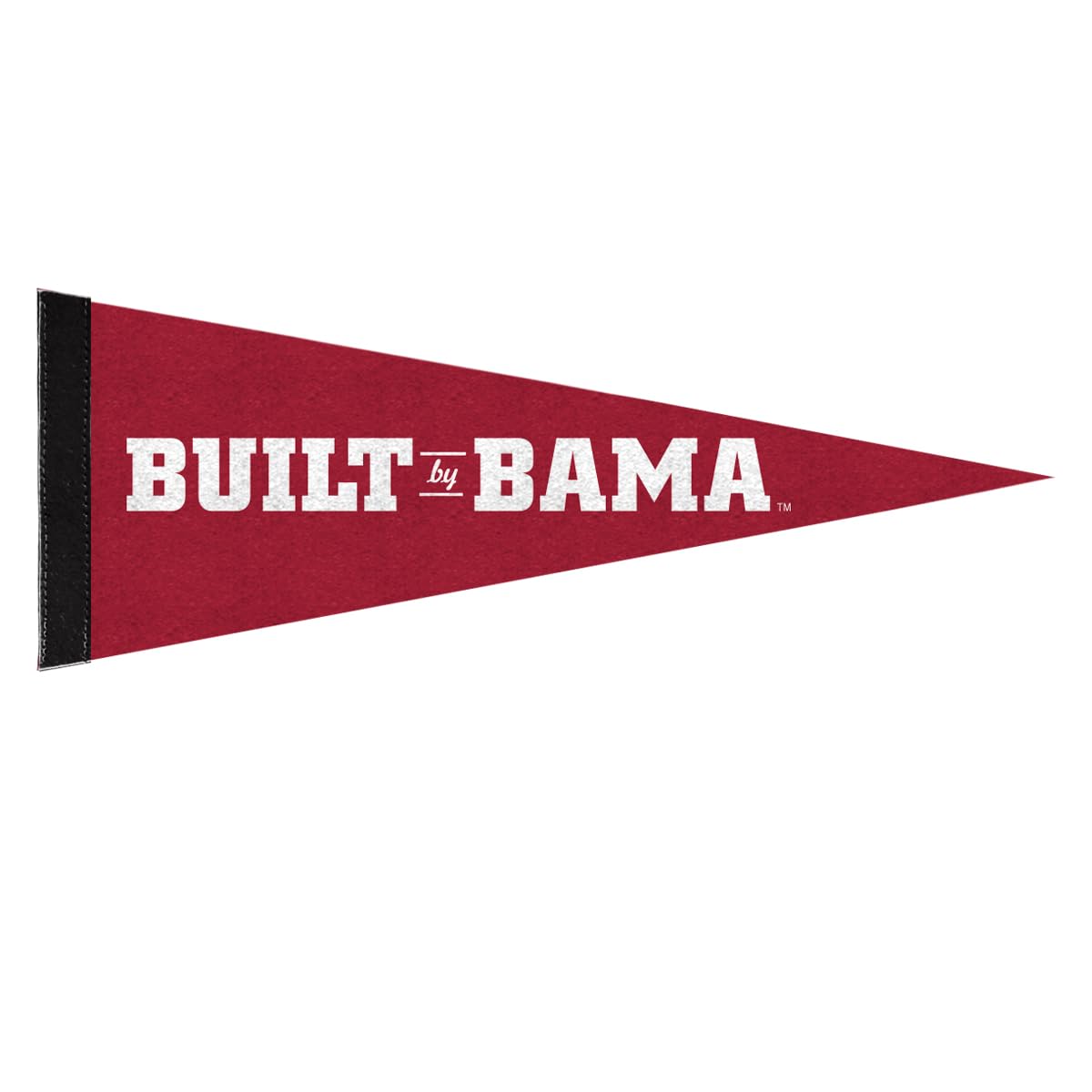 AGAS NCAA Alabama University Crimson Tide Built By Bama Pennant - 9x26 inch - 1" Stick Sleeve - Mini Alabama Collegiate Felt Pennant