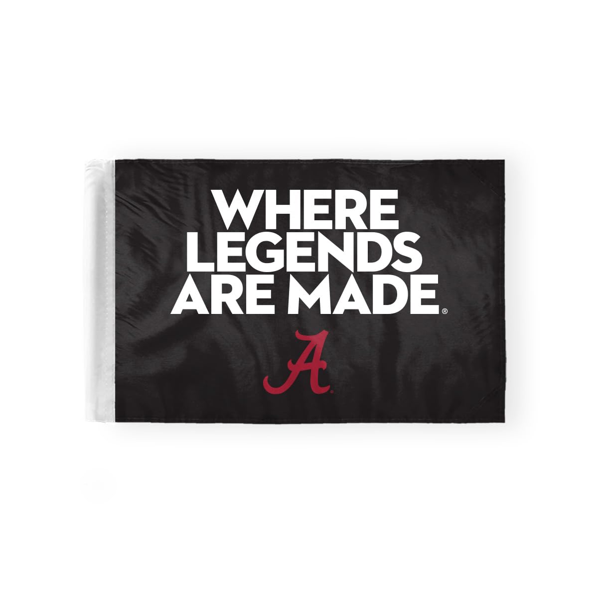 AGAS Alabama University Flag Where Legends are Made Crimson Tide Motorcycle Flags - 6x9 Inch Double-Sided Polyester with 0.75" Pole Sleeve - Officially Licensed NCAA Product