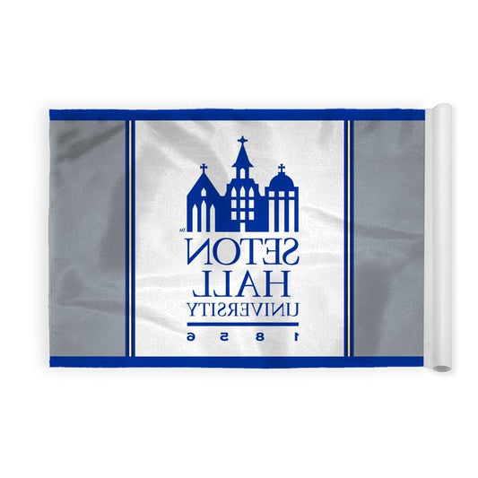 AGAS Seton Hall University Golf Flag 6 x 8 inch – Single Sided Printed Nylon Seton Hall University Wordmark Design – Official NCAA SHU Product – Golf Display with Plastic Tube Insert and Reinforced Stitched Edges