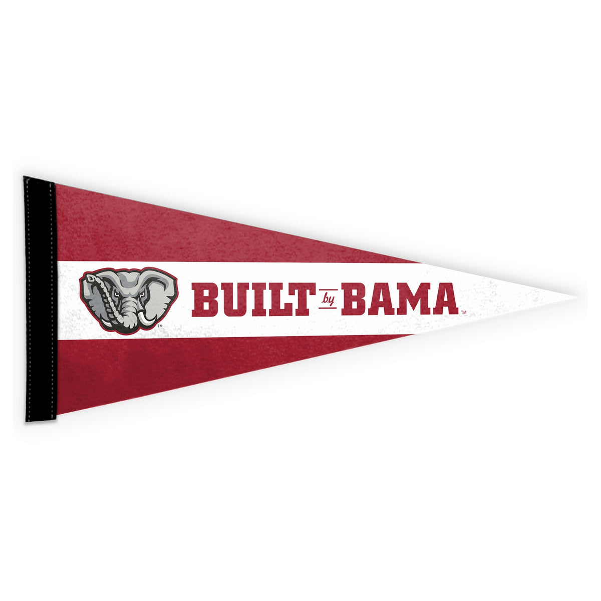 AGAS NCAA Alabama College Stiff Felt Pennant Built by Bama - 12"x30" Sleeve For Stick - Officially Licensed Small Alabama University Home Décor Wall Pennant