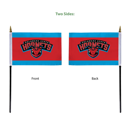 Delaware State University Stick Flag 4 x 6 inch