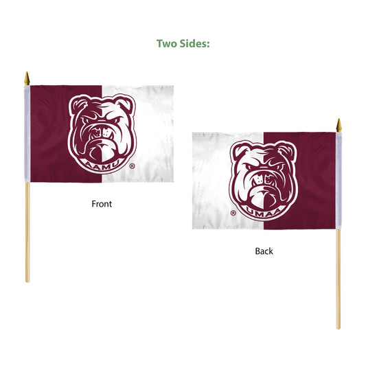 Alabama A&M University Stick Flag 12 x 18 inch