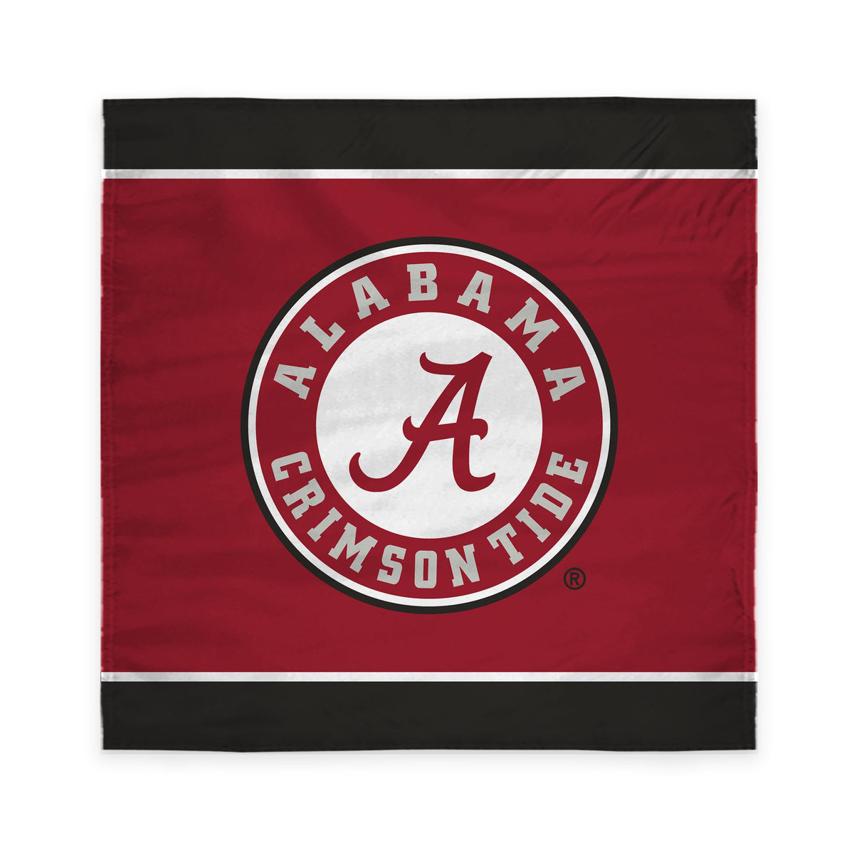 AGAS NCAA Alabama University Collegiate Tablecover, 48in. Wide x 48in. Long, Crimson Red Polyester, Party Supplies, Bama Tablecloth for Graduation, Football Tailgating, and Birthday Party Decorations