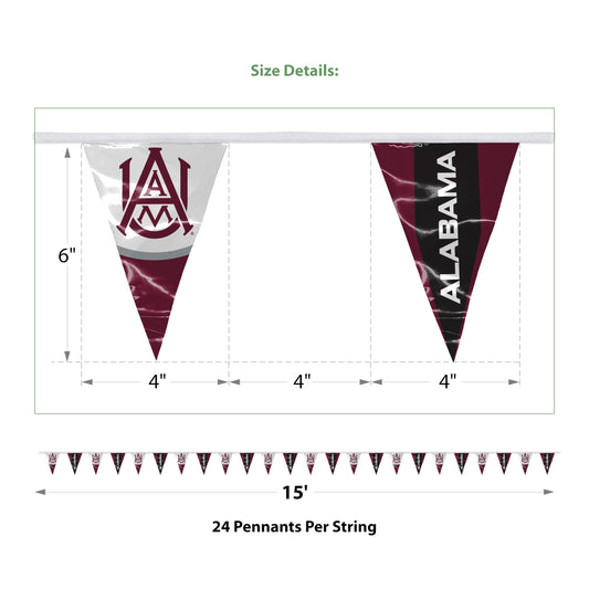 Alabama A&M University Pennant String 4 x 6 inch