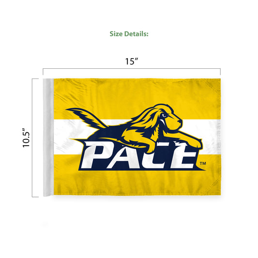Pace University Premium Car Flag 10.5 x 15 inch