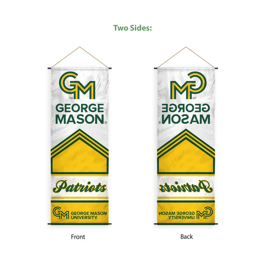 AGAS George Mason GMU University Patriots Scroll Sign 17.5" × 48" with Hanging Cord – Polyester Patriots Wall Banner