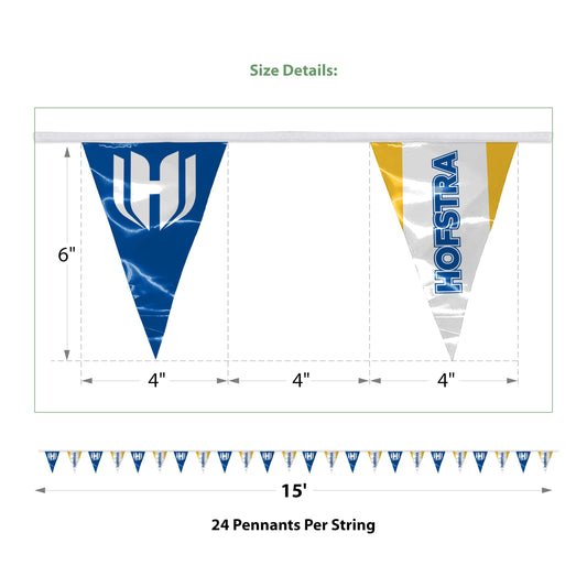Hofstra University Pennant String 4 x 6 inch