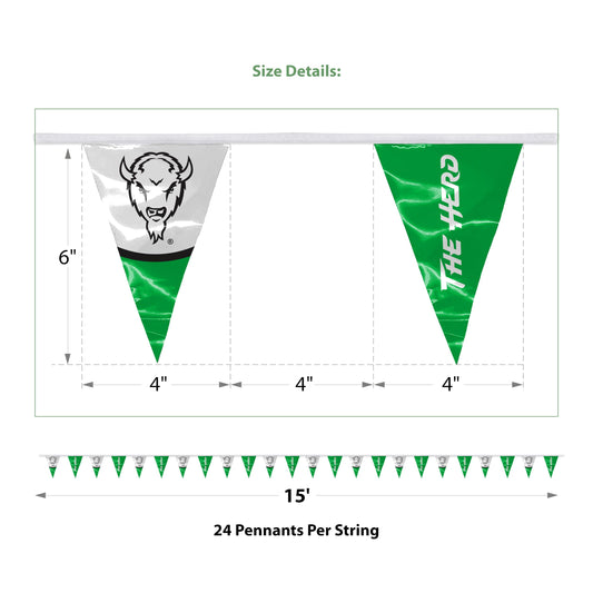 Marshall University Pennant string 4 x 6 inch