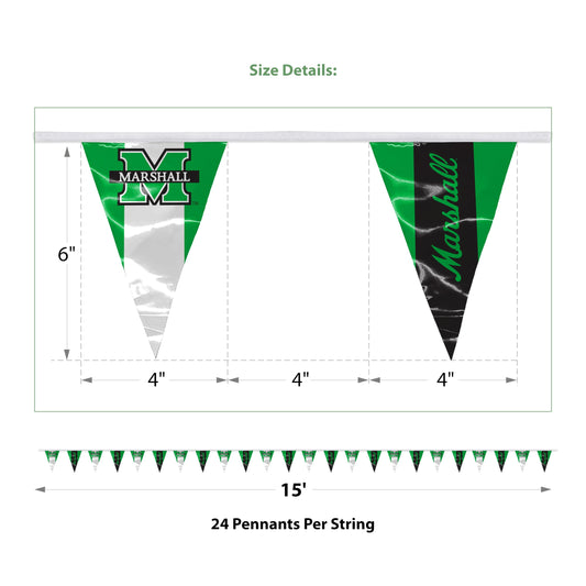 Marshall University Pennant Banner String 4 x 6 inch