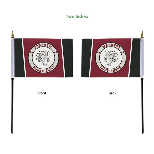 AGAS Fordham University Stick Flag 4 x 6 inch – Single Sided Printed Polyester Fordham Rams Flag Bronx Built Design – Official NCAA Product – Fordham University Desk Flag with 11 inch Plastic Pole and Black Base