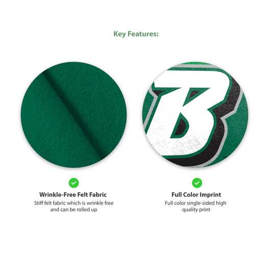 AGAS Binghamton University Felt Pennant 12 x 30 inch – Single Sided Printed Acrylic Stiff Felt Binghamton Block B Logo Design – Official NCAA Binghamton Bearcats Decor – Wall Pennant with Header and Heat Cut Edges