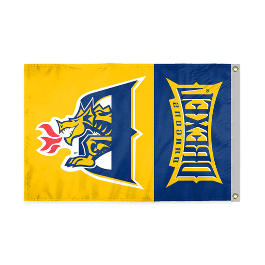 AGAS Drexel DU Dragons Boat Mini Flag 12x18 Inch Single-Reverse Printed Polyester with Brass Grommets - Dragons Nautical Flag