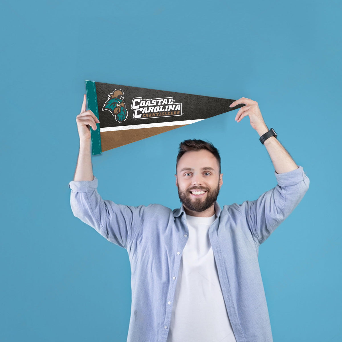 AGAS Coastal Carolina CCU University Mini Pennant - 9" x 24" Sleeve For Stick - Officially Licensed Small Chanticleers Home Décor Wall Pennant