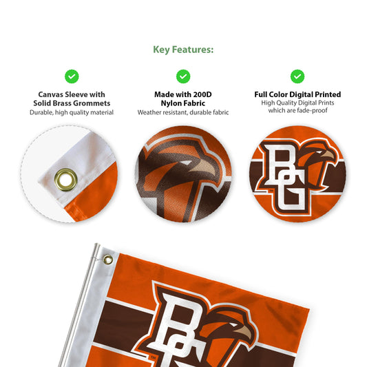 Bowling Green State University Golf Flag 14 x 20 inch
