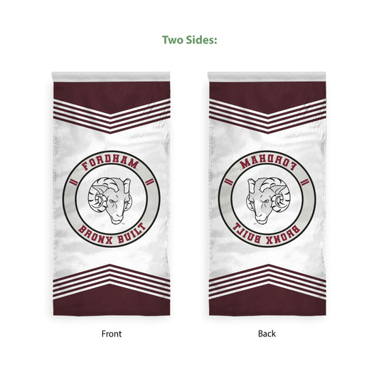 AGAS Fordham University Vertical Banner 2 x 4 ft – Single Sided Printed Polyester Fordham Rams Banner Bronx Built Ram Head Design – Official NCAA Product – Fordham University Hanging Banner with 1.5 inch Pole Sleeve and Reinforced Stitching