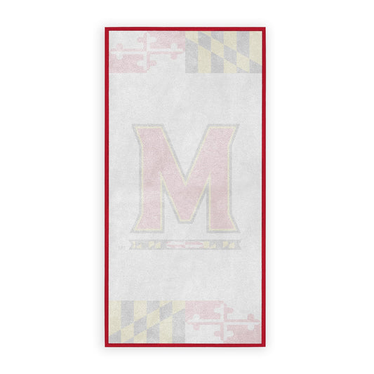 A.G.A.S Manufacturing Group Maryland UMD University Large Beach Towel – 30" x 60" - Maryland Merch- Unisex- Microfiber Beach Poll Lounging Towel