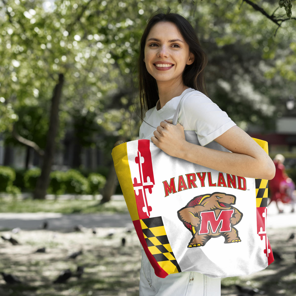 A.G.A.S Manufacturing Group Maryland UMD University Tote Bag, Non Woven Fabric, Shoulder Straps 14"x14"