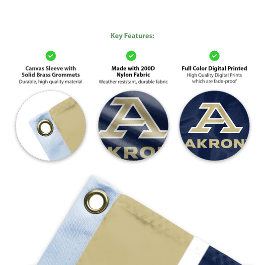 University of Akron Flag 4 x 6 ft
