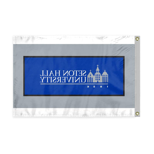 AGAS Seton Hall University Flag 3 x 5 ft – Single Sided Printed Polyester Seton Hall University Wordmark Design – Official NCAA SHU Product – Outdoor Display with Canvas Header and Brass Grommets