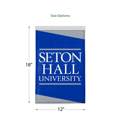 AGAS Seton Hall University Garden Flag 12 x 18 inch – Single Sided Printed Polyester Seton Hall University Wordmark Design – Official NCAA SHU Product – Outdoor Display with Canvas Sleeve and Reinforced Stitching - Without Pole