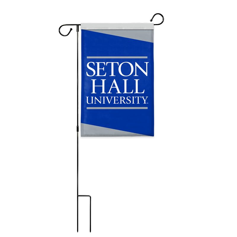 AGAS Seton Hall University Garden Flag 12 x 18 inch – Single Sided Printed Polyester Seton Hall University Wordmark Design – Official NCAA SHU Product – Outdoor Display with Canvas Sleeve and Reinforced Stitching - Without Pole