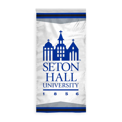AGAS Seton Hall University Vertical Banner 2 x 4 ft – Single Sided Printed Polyester Seton Hall University Wordmark Design – Official NCAA SHU Product – Hanging Banner with 1.5 inch Pole Sleeve and Reinforced Stitching