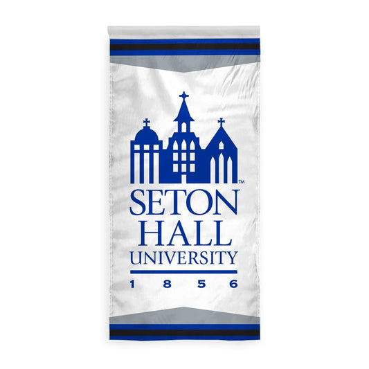 AGAS Seton Hall University Vertical Banner 2 x 4 ft – Single Sided Printed Polyester Seton Hall University Wordmark Design – Official NCAA SHU Product – Hanging Banner with 1.5 inch Pole Sleeve and Reinforced Stitching