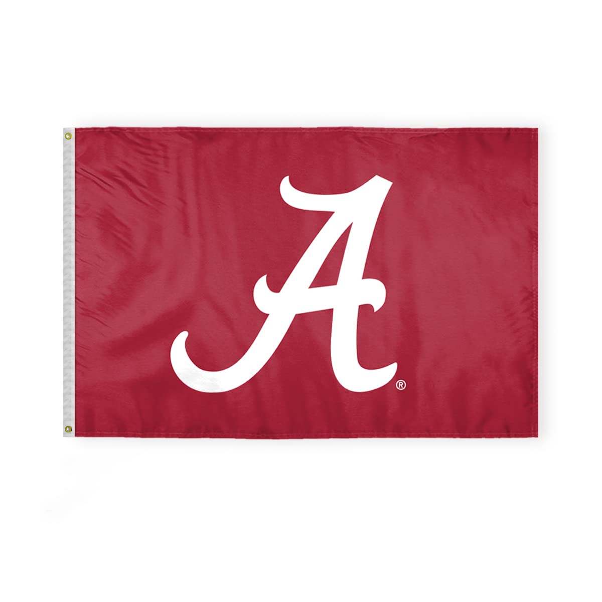 Alabama University Crimson Tide Primary A Logo Flags - 4x6 Ft 2-Layered Printed Polyester with Brass Grommets - Officially NCAA Licensed Alabama University Crimson Tide Red Bama UA Flags