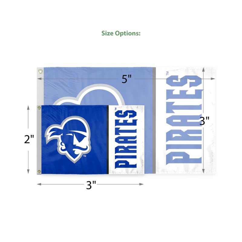 AGAS Seton Hall University Flag 3 x 5 ft – Single Sided Printed Polyester Seton Hall Pirates Flag – Official NCAA SHU Product – Outdoor Display with Canvas Header, Brass Grommets and Reinforced Stitched Edges