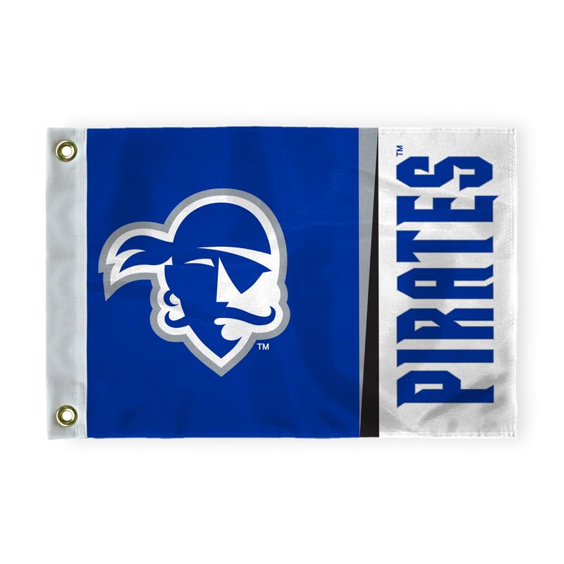 AGAS Seton Hall University Golf Flag 6 x 8 inch – Single Sided Printed Nylon Seton Hall Pirates – Official NCAA SHU Product – Golf Course Display with Canvas Header, Brass Grommets and Reinforced Stitched Edges
