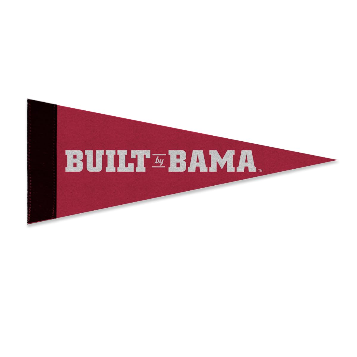AGAS NCAA Alabama University Crimson Tide Built By Bama Pennant - 4x10 inch - 1" Stick Sleeve - Mini Alabama Collegiate Felt Pennant