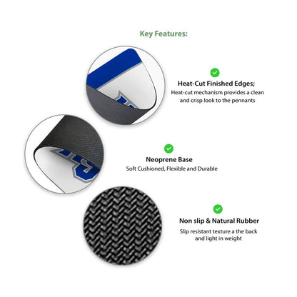 AGAS Seton Hall University Mouse Pad 8 x 7 inch – Single Sided Printed Neoprene SH Logo Design – Official NCAA SHU Product – Mouse Pad with Non Slip Rubber Base and Heat Cut Edges