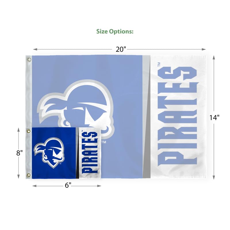 AGAS Seton Hall University Golf Flag 6 x 8 inch – Single Sided Printed Nylon Seton Hall Pirates – Official NCAA SHU Product – Golf Course Display with Canvas Header, Brass Grommets and Reinforced Stitched Edges