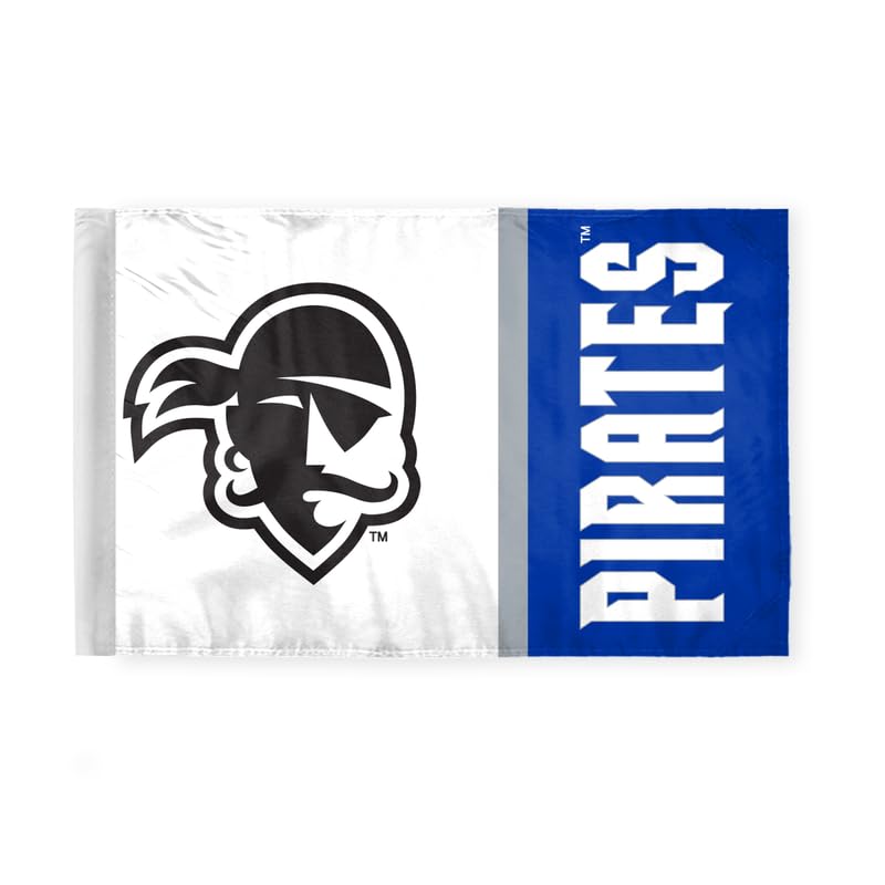 AGAS Seton Hall University Motorcycle Flag 6 x 9 inch – Single Sided Printed Polyester Seton Hall Pirates – Official NCAA SHU Product – Bike Mount with 0.75 inch Canvas Sleeve and Reinforced Stitching