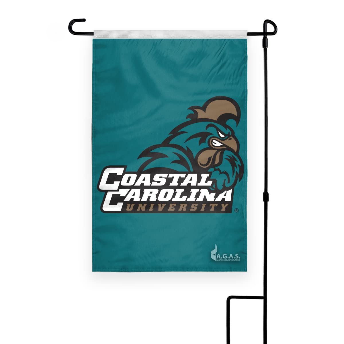 AGAS 18x12 Inch Coastal Carolina University Garden Flag-Printed on 1 Ply Economy Polyester, With a sleeve for the pole.