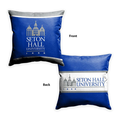 AGAS Seton Hall University Cushion Cover 18 x 18 inch – Single Sided Printed Spun Polyester Seton Hall University Building Design – Official NCAA SHU Product – Pillow Cover with 16 inch Zipper Closure