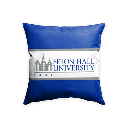 AGAS Seton Hall University Cushion Cover 18 x 18 inch – Single Sided Printed Spun Polyester Seton Hall University Building Design – Official NCAA SHU Product – Pillow Cover with 16 inch Zipper Closure