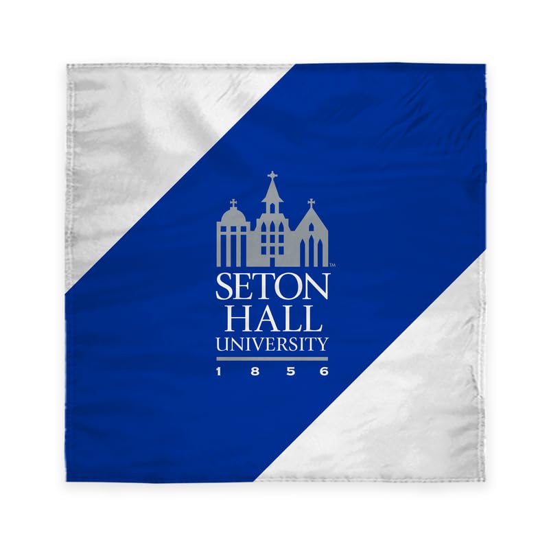 AGAS Seton Hall University Table Cover 48 x 48 inch – Single Sided Printed Wrap Knitted Polyester Seton Hall University Building Design – Official NCAA SHU Product – Square Table Cover