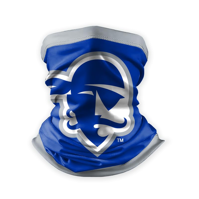 AGAS Seton Hall Pirates Neck Gaiter 9 x 10 inch – Single Sided Printed Stretch Polyester Pirate Head Logo Design – Official NCAA SHU Product – Face Cover