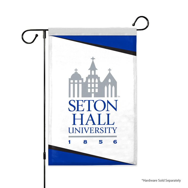 AGAS Seton Hall University Garden Flag 12 x 18 inch – Single Sided Printed Polyester Seton Hall Pirates – Official NCAA SHU Product – Outdoor Display with Canvas Sleeve and Reinforced Stitching No Pole Included