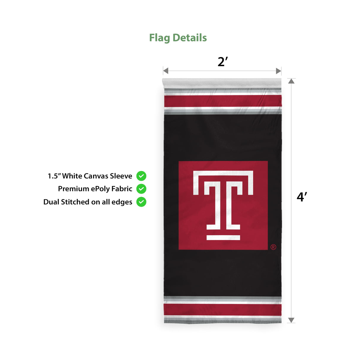 AGAS Temple University - Banners 2 x 4 ft