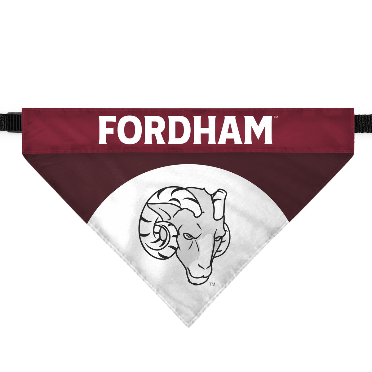 AGAS Fordham University Pet Bandana 14.75 x 9.5 inch – Single Sided Printed Polyester Fordham Rams Bandana with Ram Head Logo – Official NCAA Product – Fordham University Pet Bandana