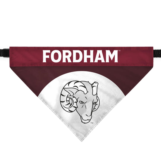 AGAS Fordham University Pet Bandana 14.75 x 9.5 inch – Single Sided Printed Polyester Fordham Rams Bandana with Ram Head Logo – Official NCAA Product – Fordham University Pet Bandana