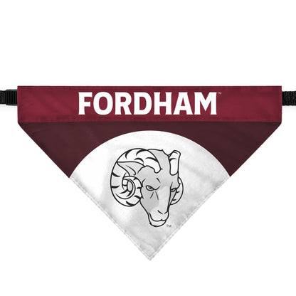 AGAS Fordham University Pet Bandana 9.75 x 6.5 inch – Single Sided Printed Polyester Fordham Rams Bandana with Ram Head Logo – Official NCAA Product – Fordham University Pet Bandana