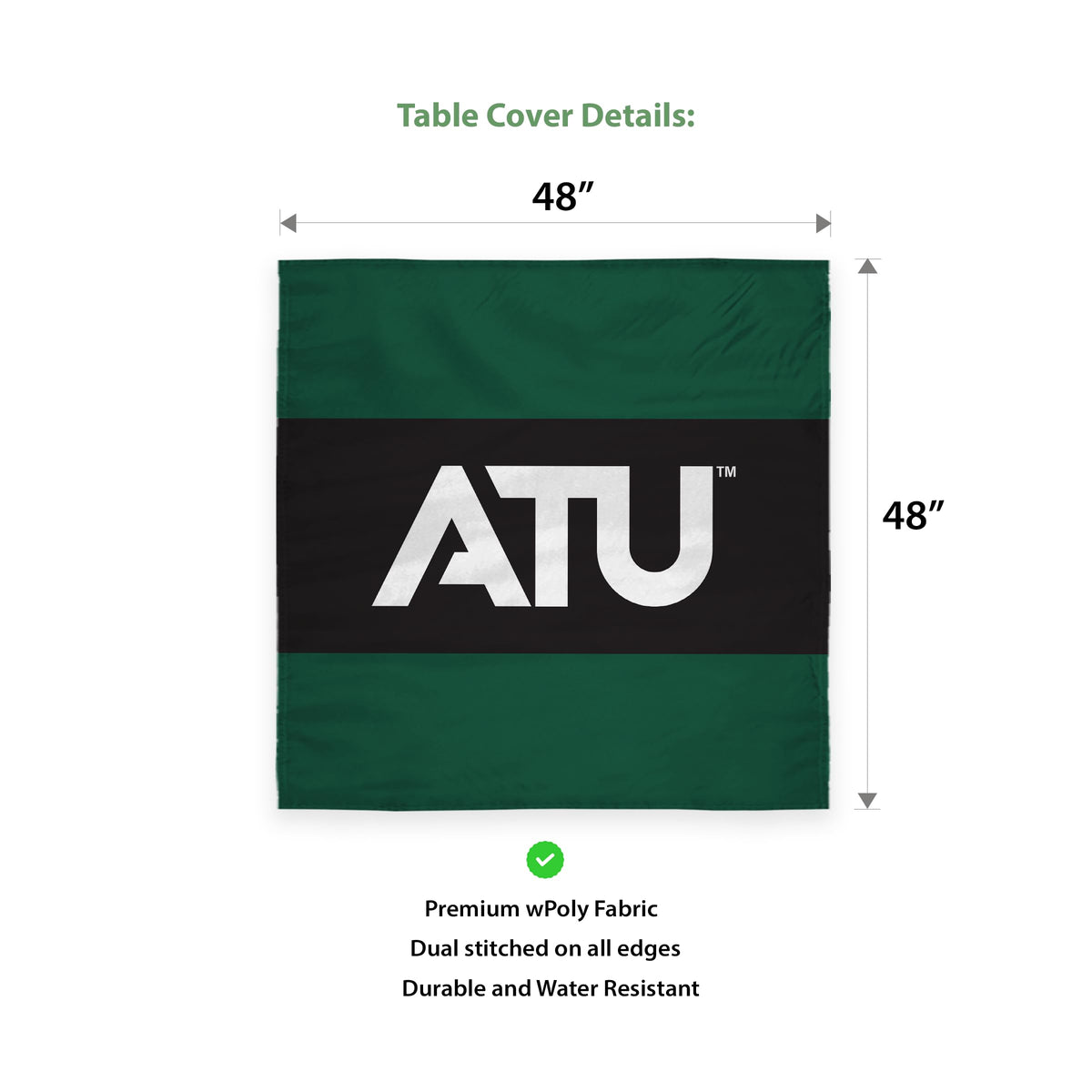 Arkansas Tech University Table Cover 48 x 48 inch