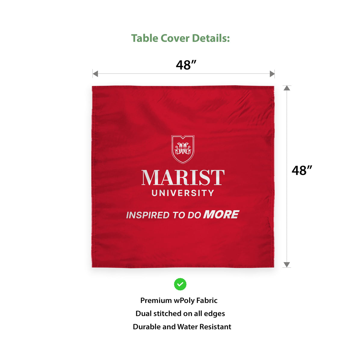 Marist University Table Cover 48 x 48 inch