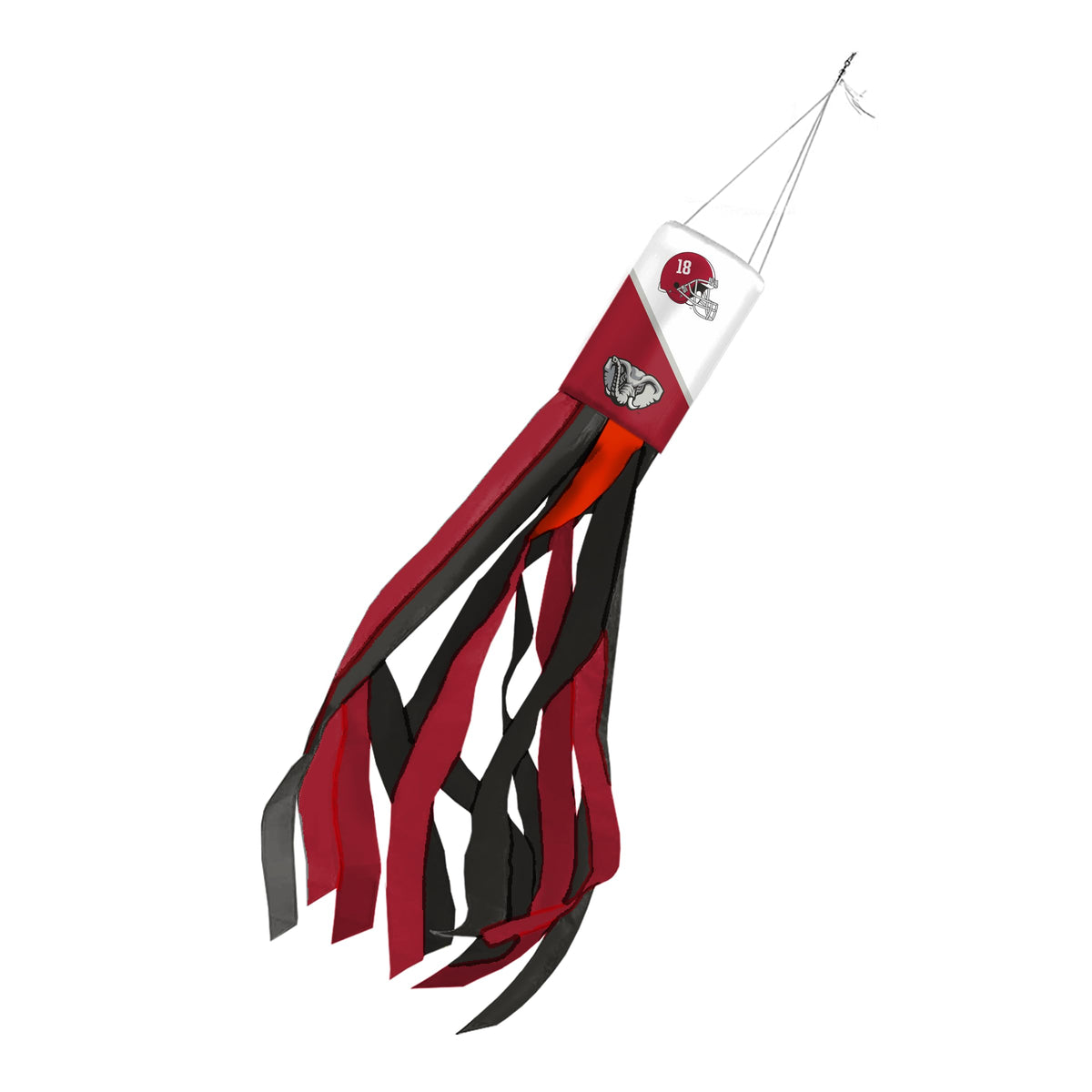 AGAS Small 30" Alabama University Crimson Tide Champ Flag Windsock, Polyester, Windsock Flags For Outside, Alabama Gear